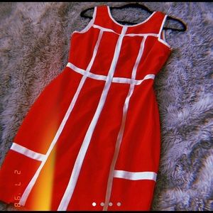 Vibrant Orange/Red Mini Dress from Know Style